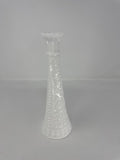 Vintage Milk Glass Bud Vase 9" Stars and Bars Diamond Pattern MCM