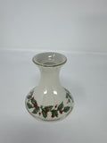 Vintage 1993 The Cellar Ivory Holly Candlestick Christmas Japan Gold Trim
