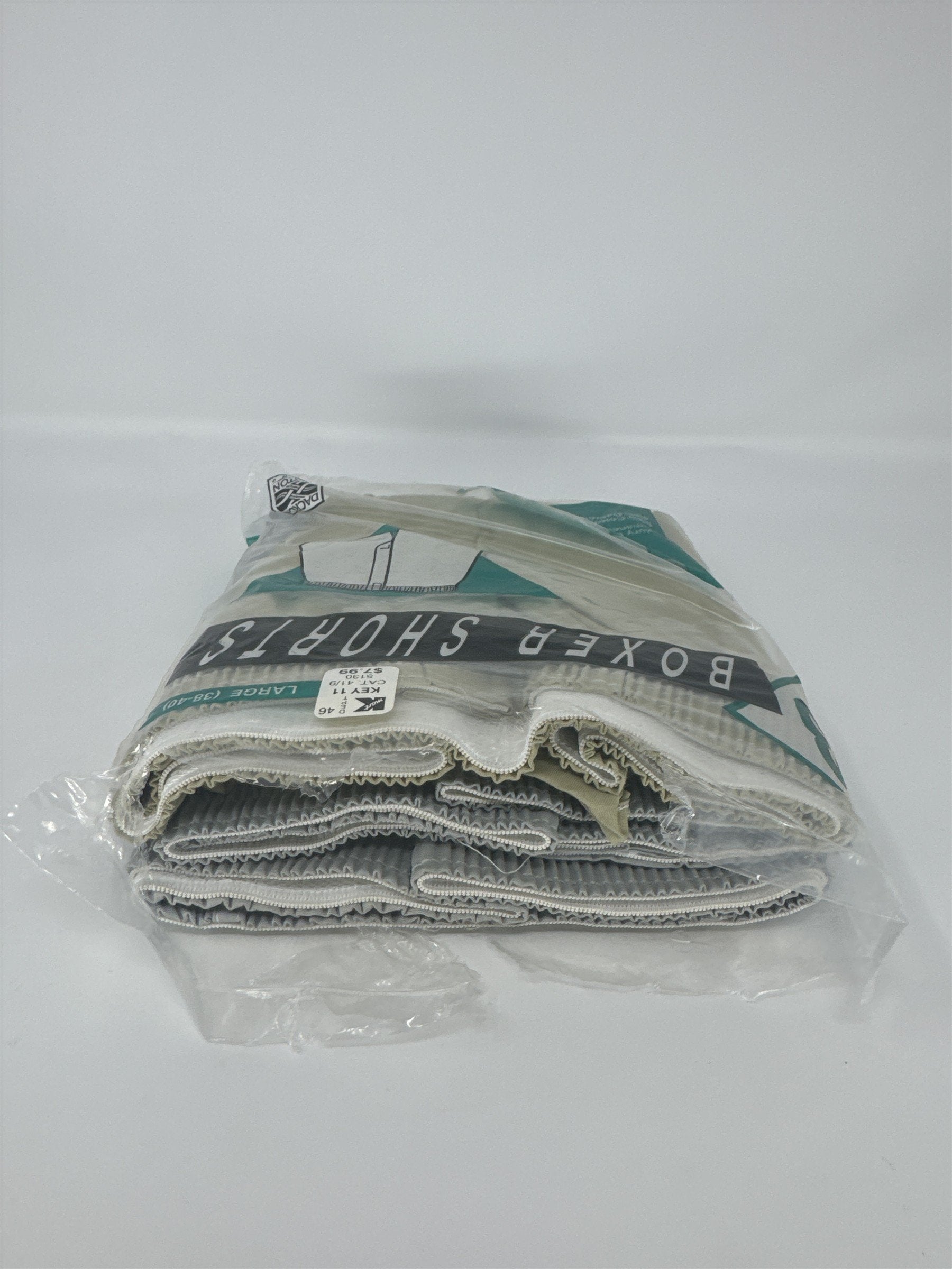 Vtg Kmart Mens Boxer Shorts 3 Pack Large 38-40 Dacron Cotton Blend NOS Open Bag