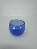 Vintage Blue Hand Blown Glass Votive Candle Holder Cobalt MCM