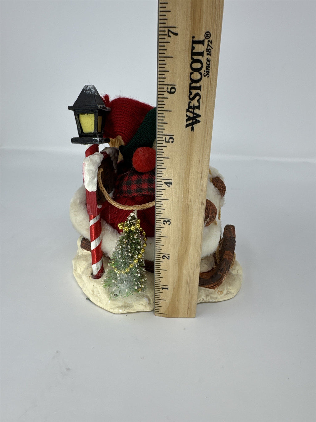 Grandeur Noel Snowman Sledding Figurine Collector Edition Christmas 6"
