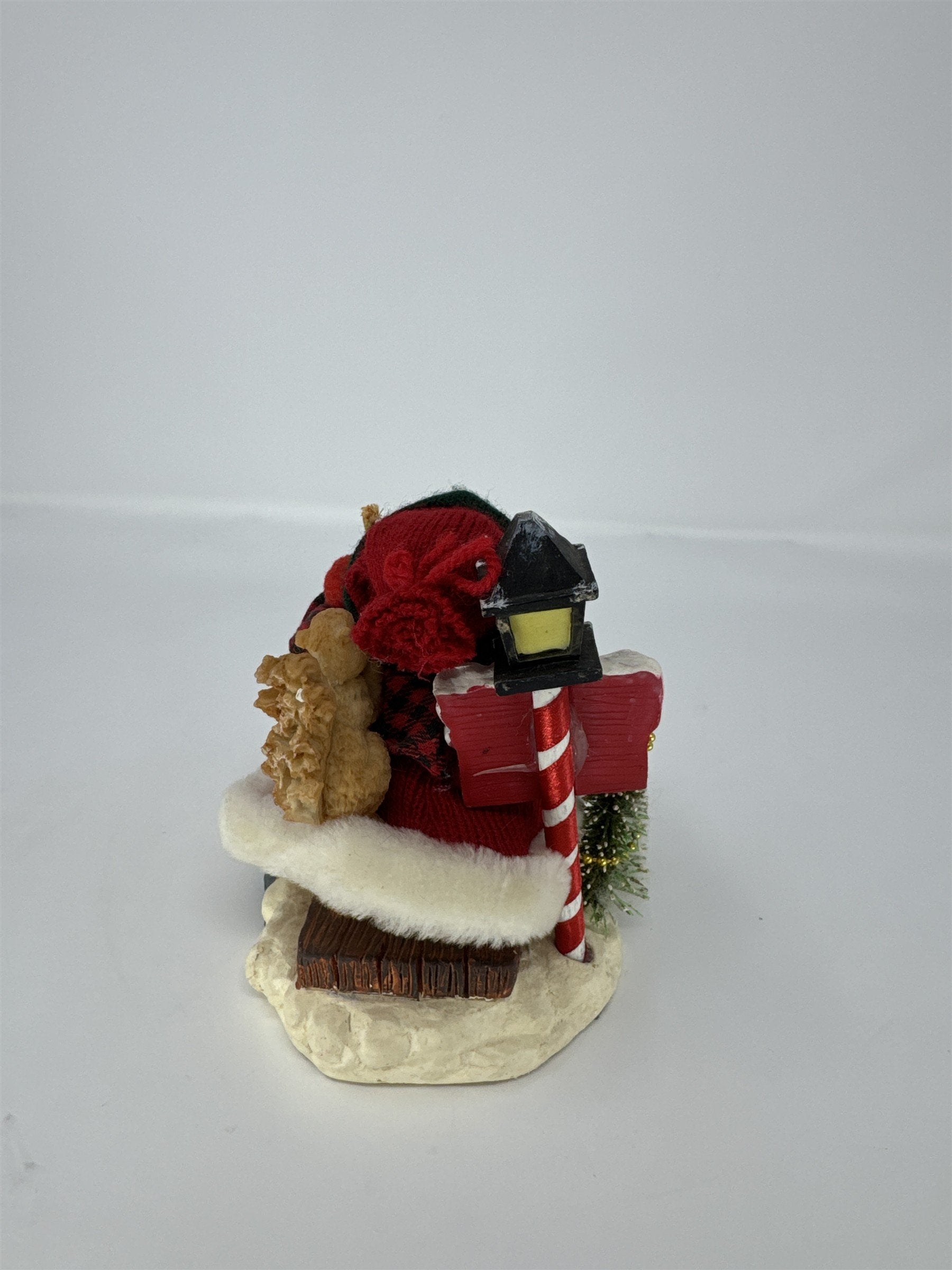 Grandeur Noel Snowman Sledding Figurine Collector Edition Christmas 6"
