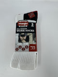 Wrangler Mens Work Socks 3 Pair Steel Toe Mid Weight Moisture Wicking 6-12