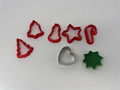 Lot of 7 Vintage Christmas Cookie Cutters Plastic & Metal Star Tree Heart Bell