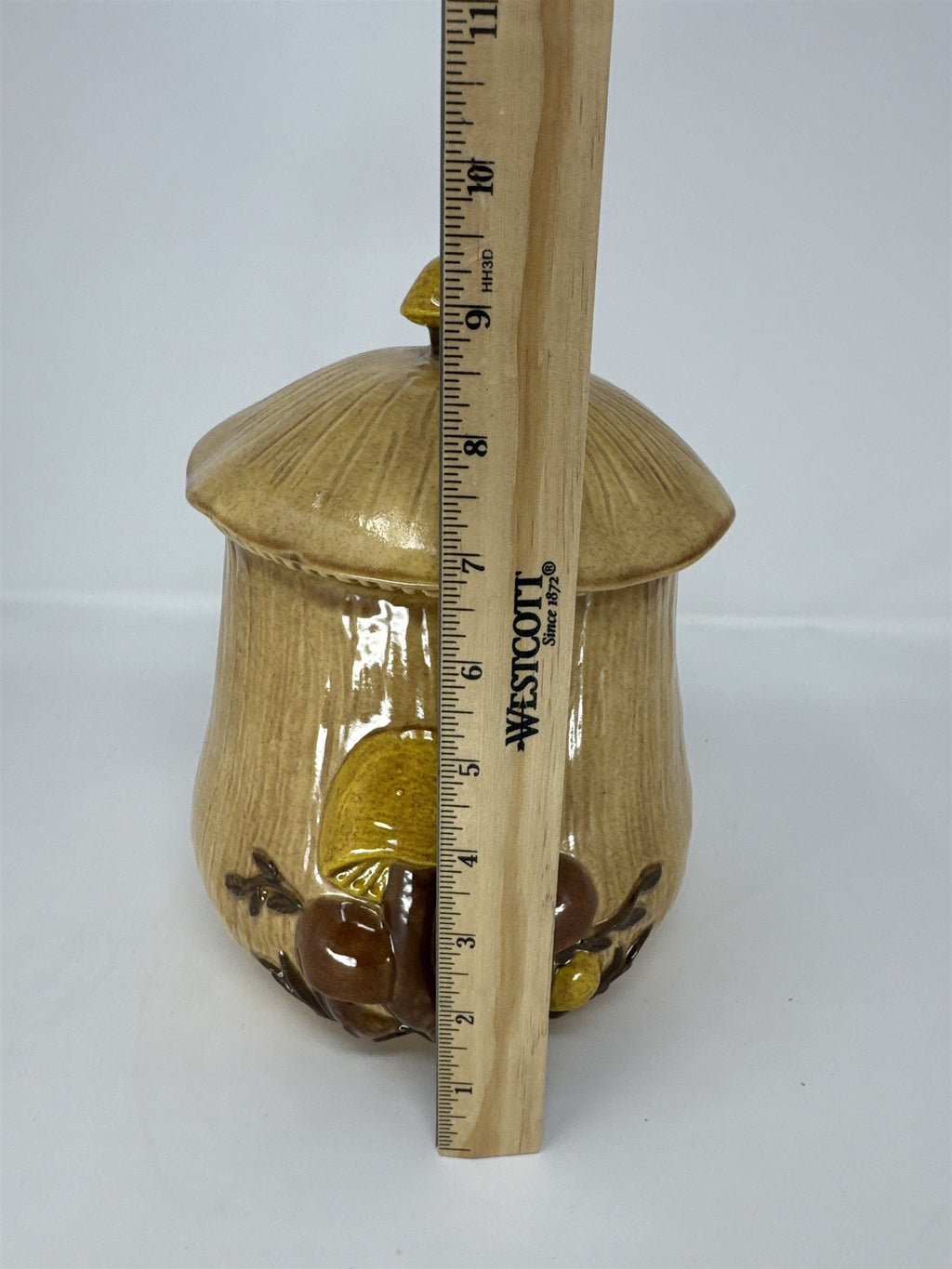 Vintage Arnel's Ceramic Mushroom Cookie Jar 70s Merry Mushroom Style MCM CHIP