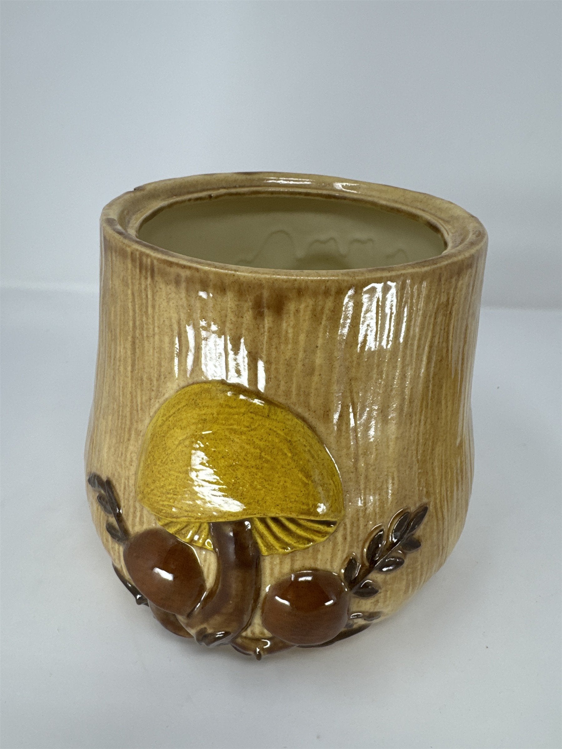 Vintage Arnel's Ceramic Mushroom Cookie Jar 70s Merry Mushroom Style MCM CHIP