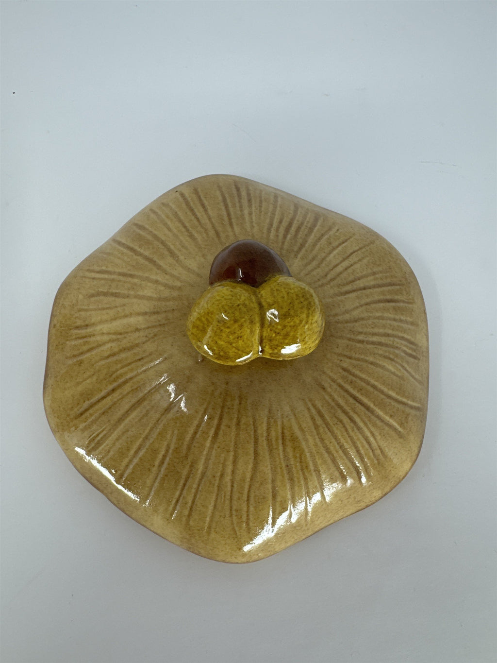 Vintage Arnel's Ceramic Mushroom Cookie Jar 70s Merry Mushroom Style MCM CHIP