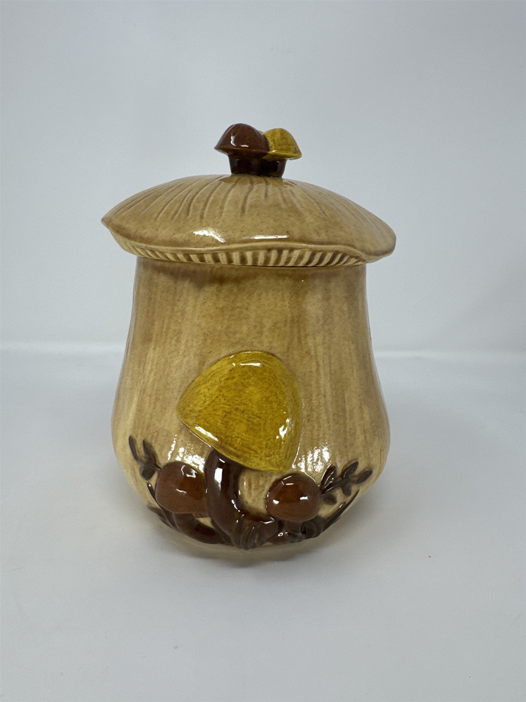 Vintage Arnel's Ceramic Mushroom Cookie Jar Merry Mushroom 70s Style MCM Medium