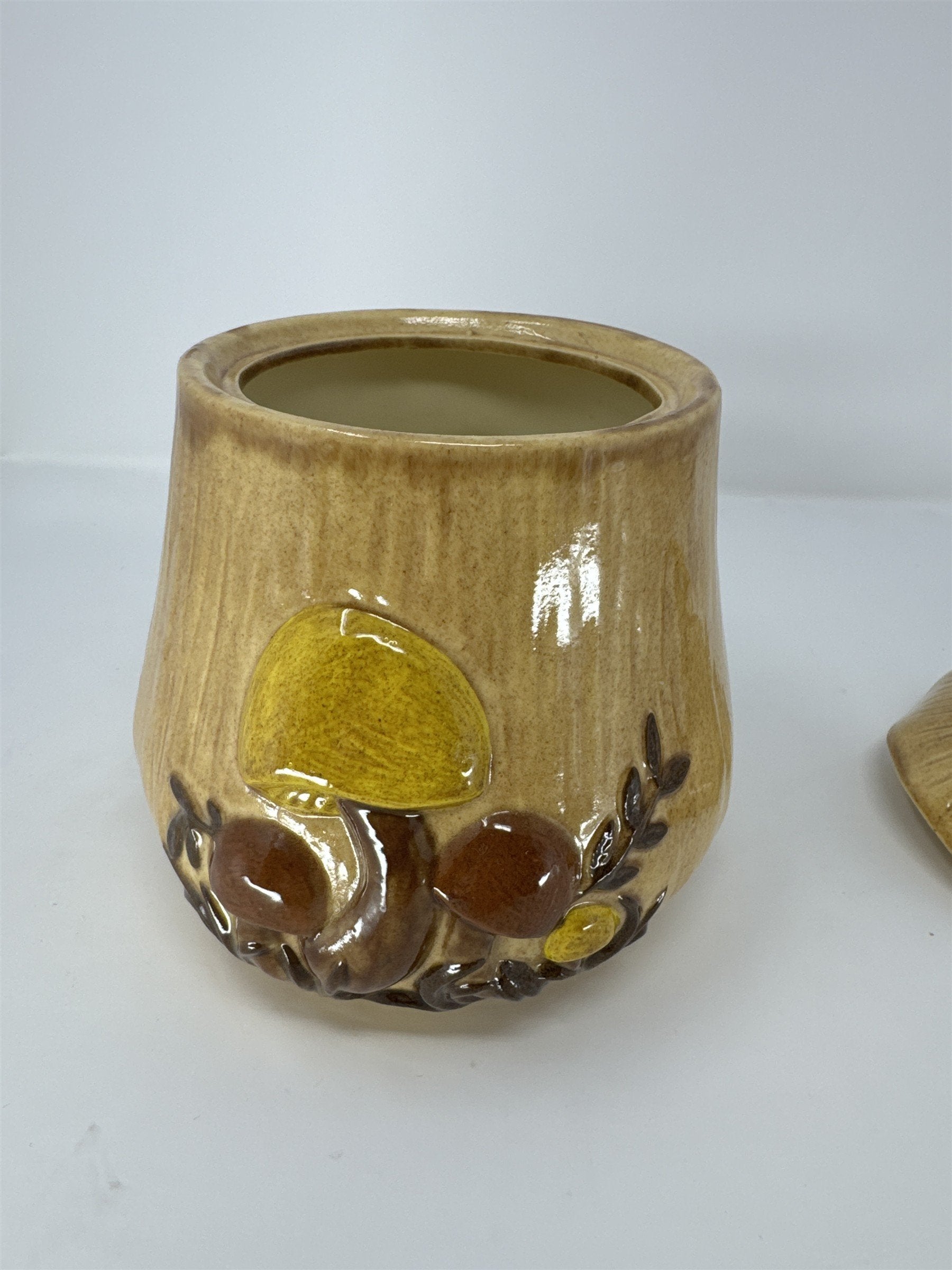 Vintage Arnel's Ceramic Mushroom Cookie Jar Merry Mushroom 70s Style MCM Medium