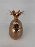 Vintage Pineapple Tiki Mug Metal Brass Style Tumbler Cocktail Glass MCM Barware