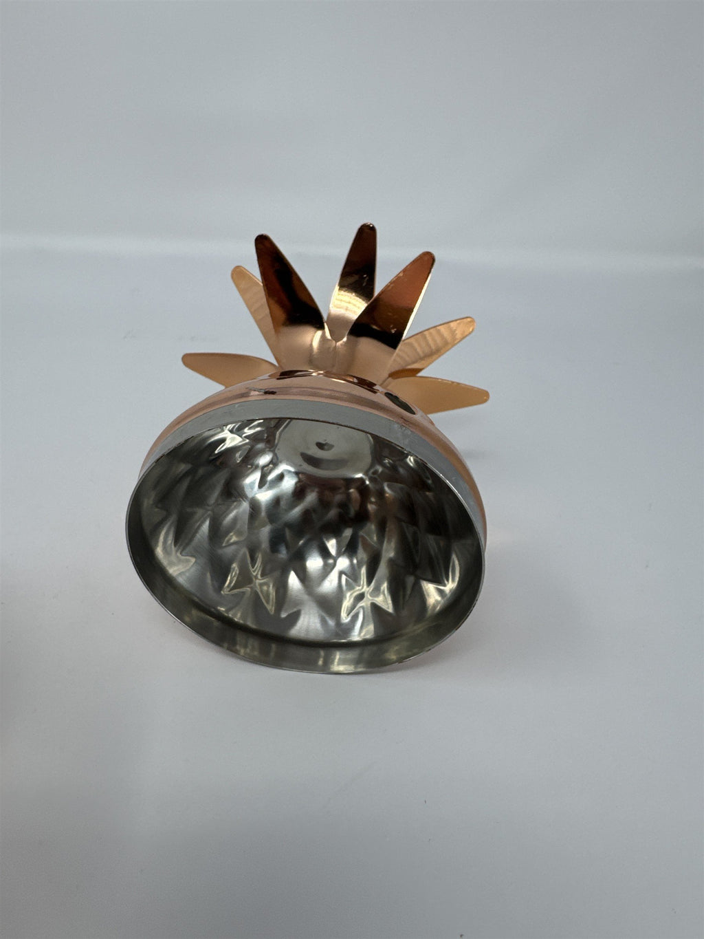 Vintage Pineapple Tiki Mug Metal Brass Style Tumbler Cocktail Glass MCM Barware