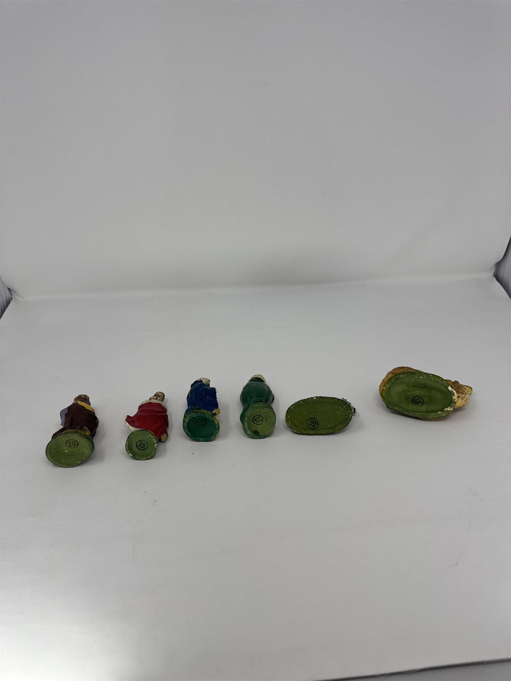 Vtg Italy Nativity Set Figures Men Animals Polymer Fontanini Style 6 Piece