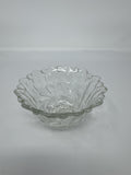 Vintage Indiana Glass Floral Fruit Garland Bowl Scalloped Edge MCM