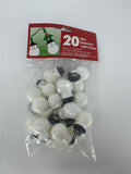 20 Vintage Tony USA Mini Snowman String Light Covers Snap On Plastic NO 36181