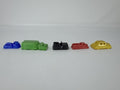 MCM Vintage Hard Plastic Miniature Vehicles Set 5 Dime Store Toys Trucks Cars