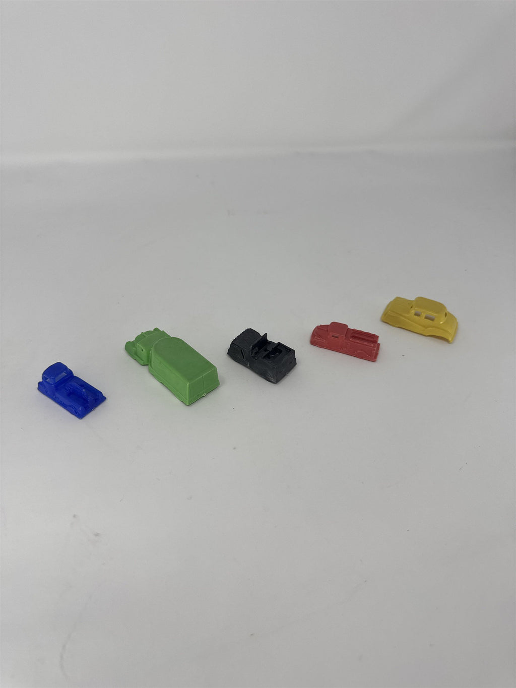 MCM Vintage Hard Plastic Miniature Vehicles Set 5 Dime Store Toys Trucks Cars
