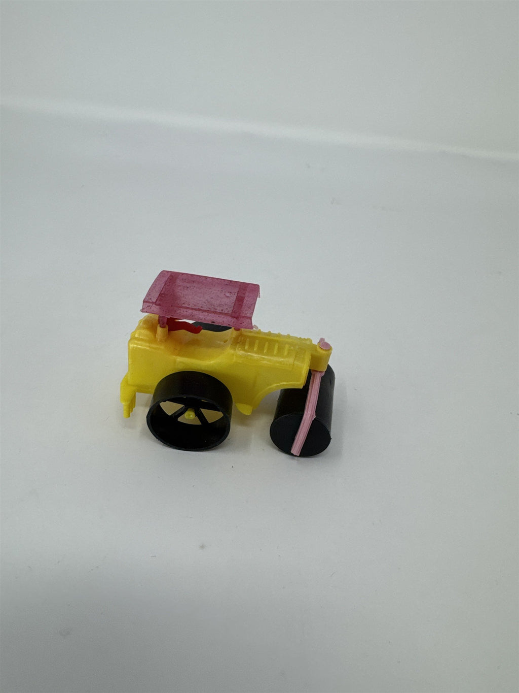 Vintage Hong Kong Plastic Tractor Toy Friction Power Yellow Red Green Kitsch