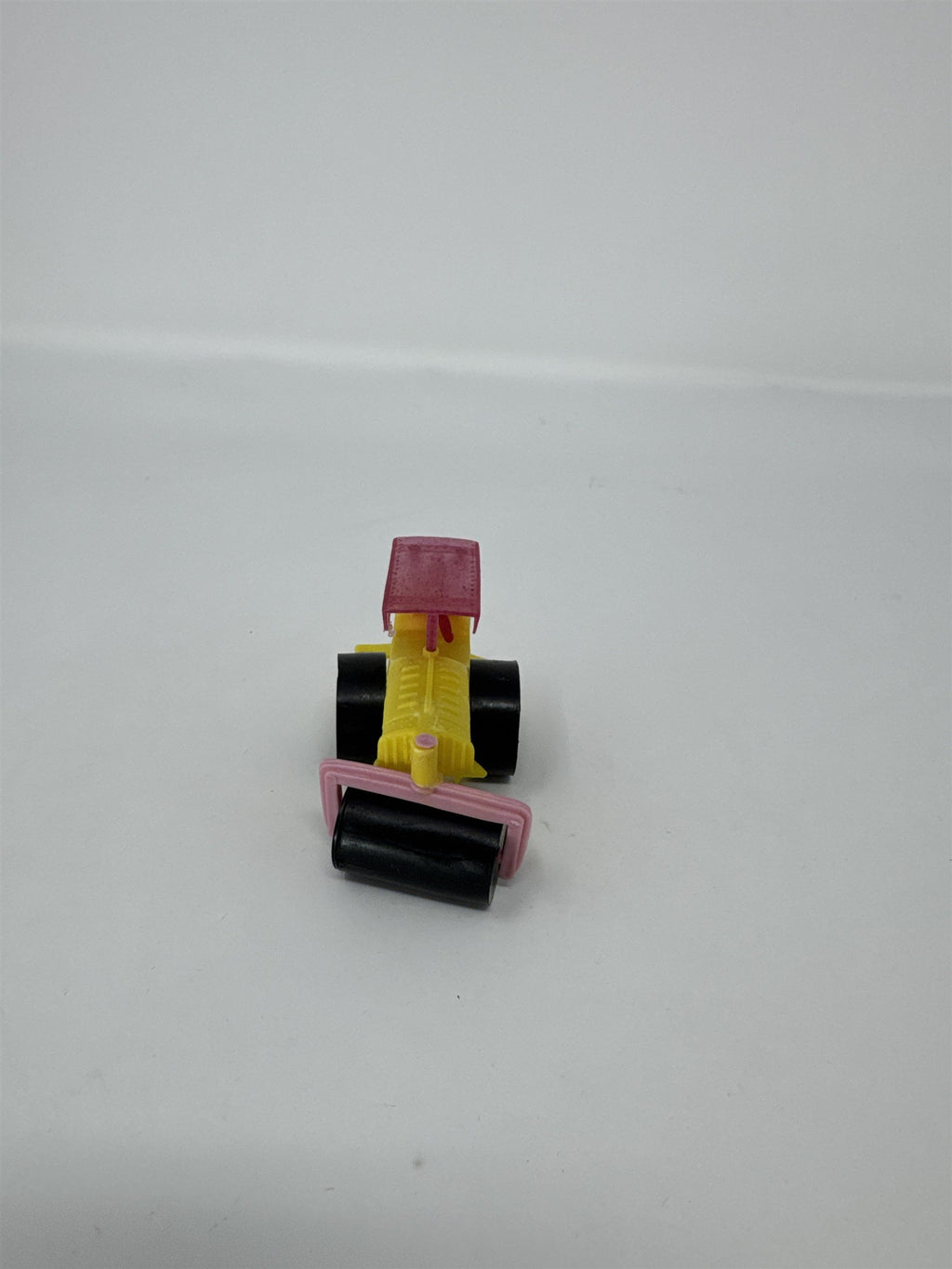 Vintage Hong Kong Plastic Tractor Toy Friction Power Yellow Red Green Kitsch