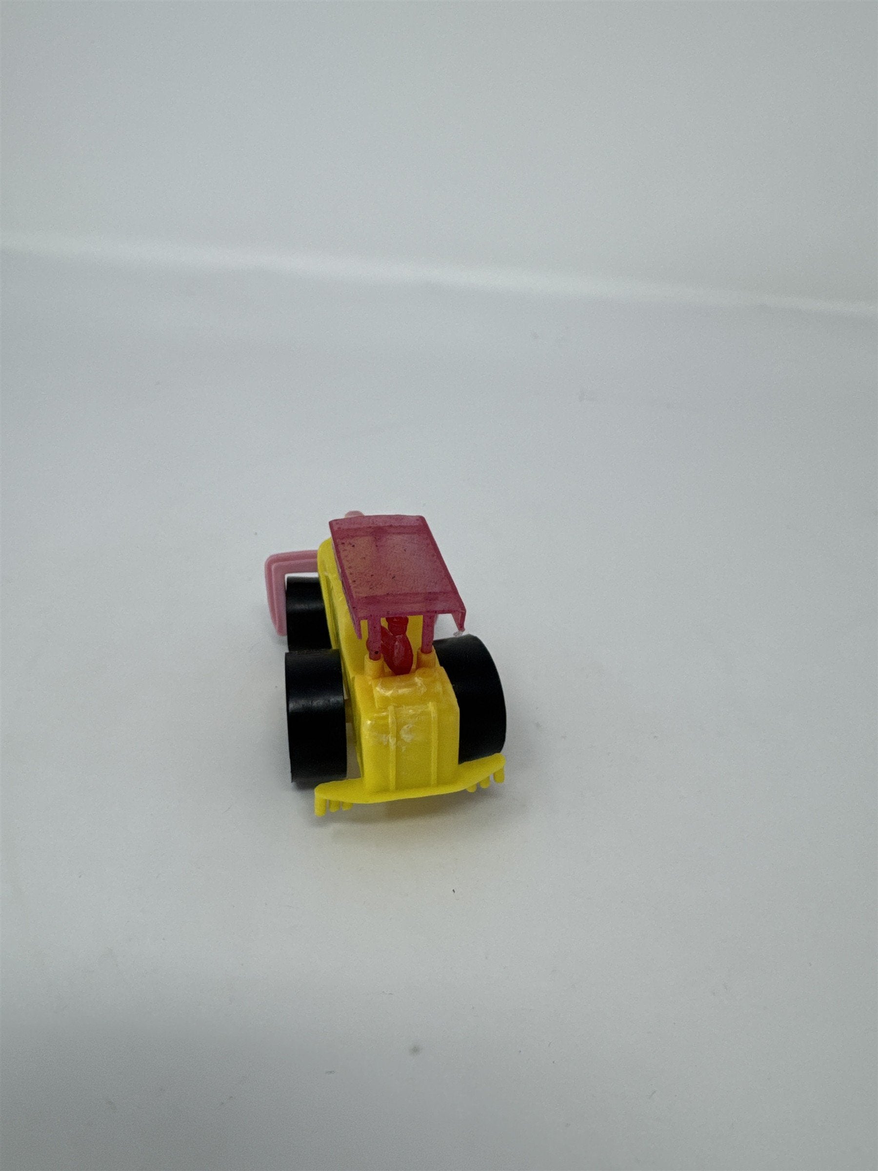 Vintage Hong Kong Plastic Tractor Toy Friction Power Yellow Red Green Kitsch