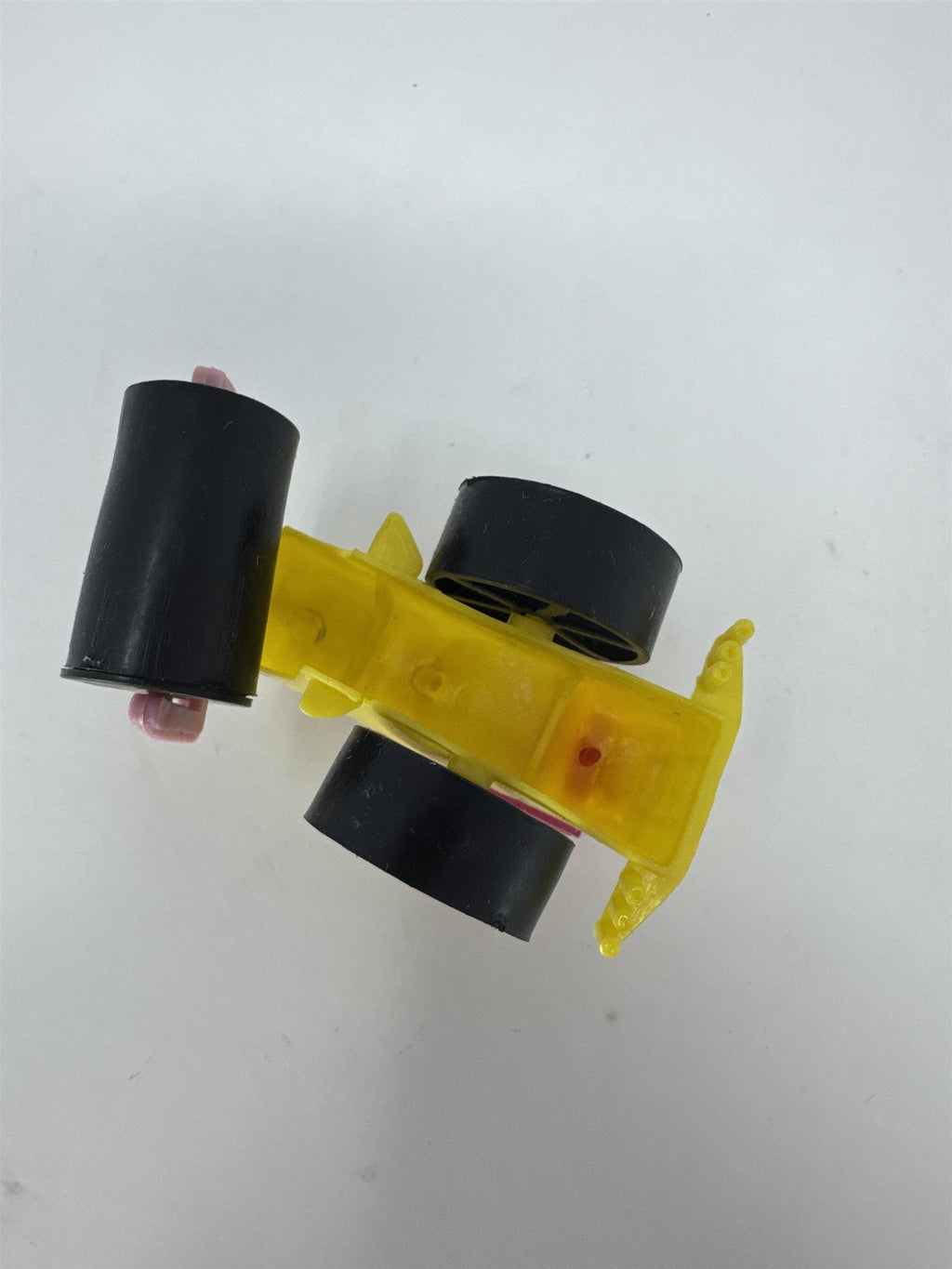 Vintage Hong Kong Plastic Tractor Toy Friction Power Yellow Red Green Kitsch