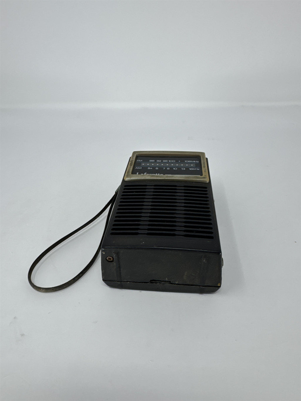 Vintage Lafayette Solid State AMFM Portable Transistor Radio Handheld Distressed
