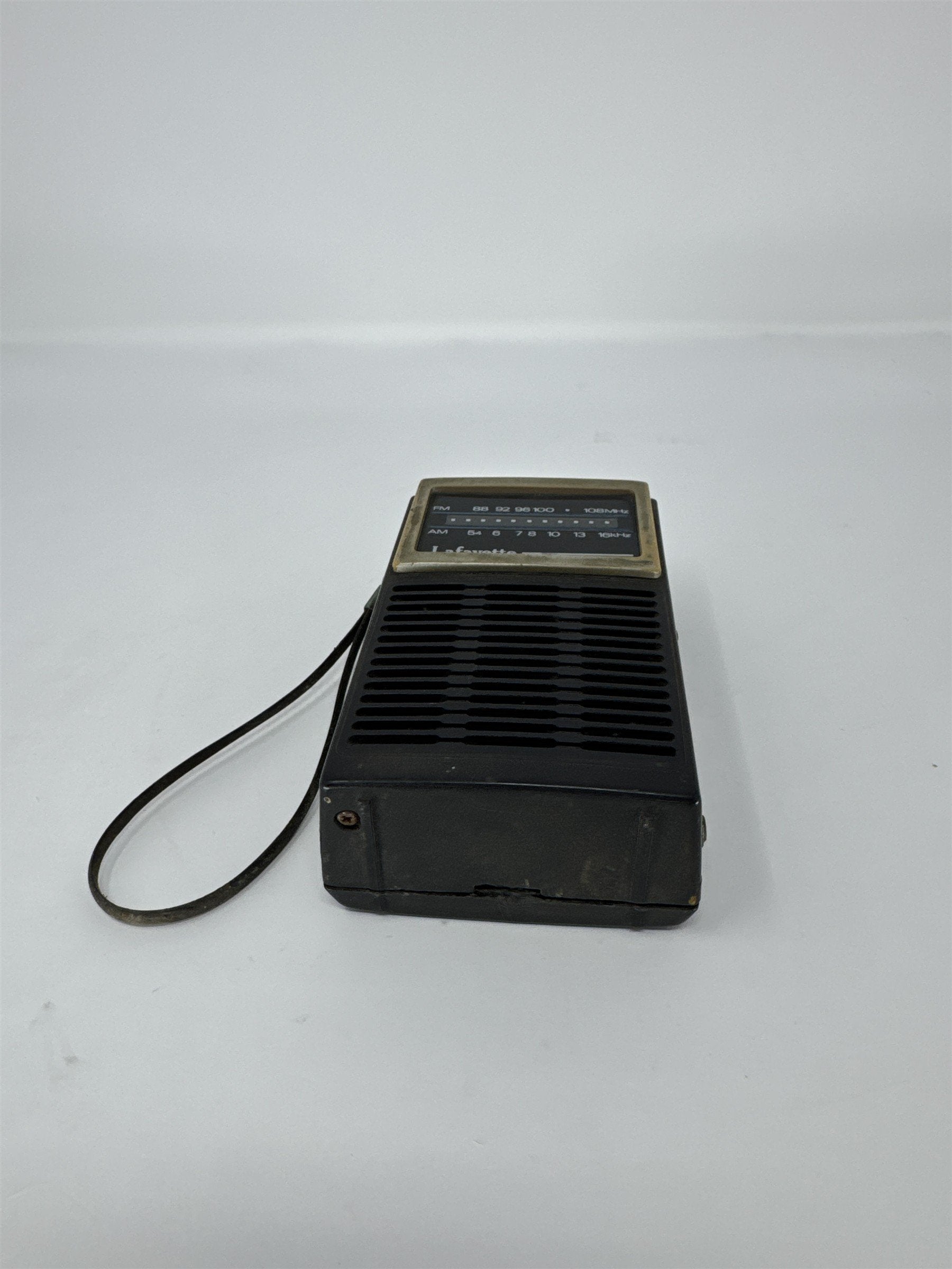 Vintage Lafayette Solid State AMFM Portable Transistor Radio Handheld Distressed