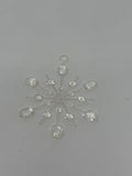 Vintage Plastic Snowflake Ornament Clear MCM Christmas Hong Kong Retro