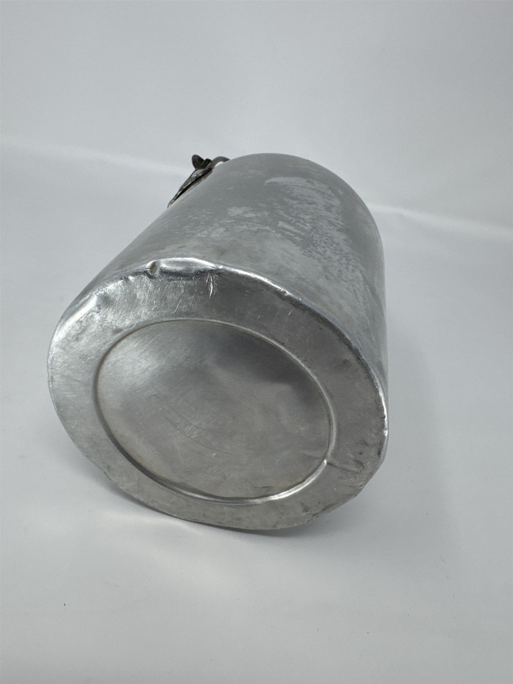 Vintage Comet Aluminum Milk Can Jug Small Pail Creamer Wire Handle Farmhouse