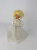 Vintage MCM Angel Tree Topper Tulle Gown Yellow Hair Japan Retro Christmas