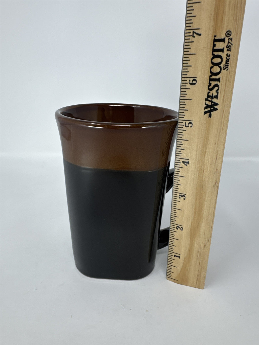 Royal Norfolk Brown and Black Two Tone Stoneware Coffee Mug Modern Tea Cup