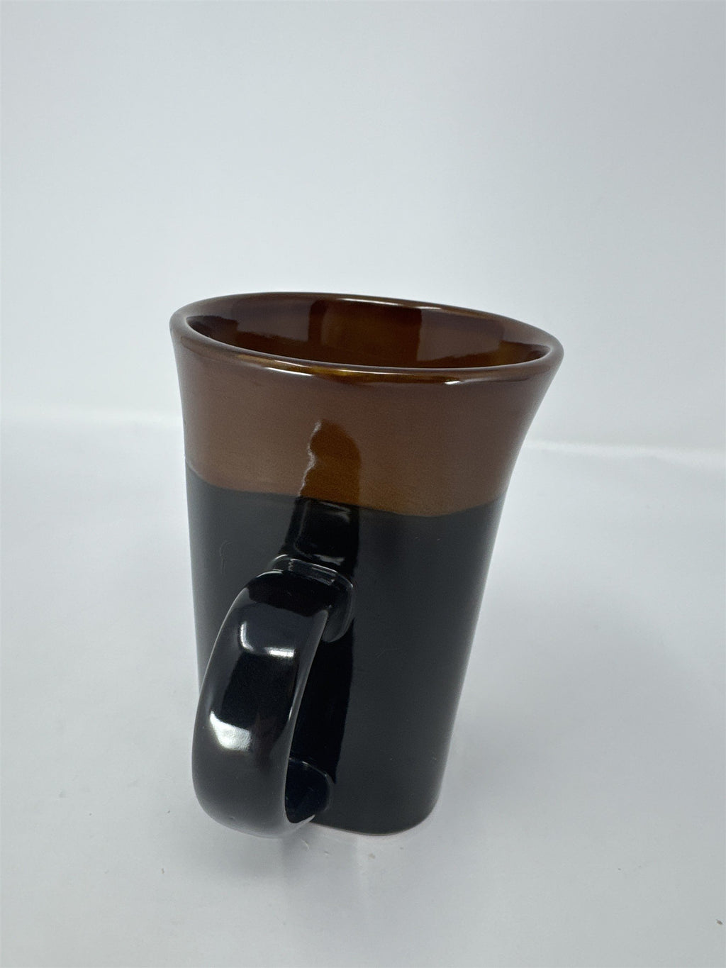 Royal Norfolk Brown and Black Two Tone Stoneware Coffee Mug Modern Tea Cup