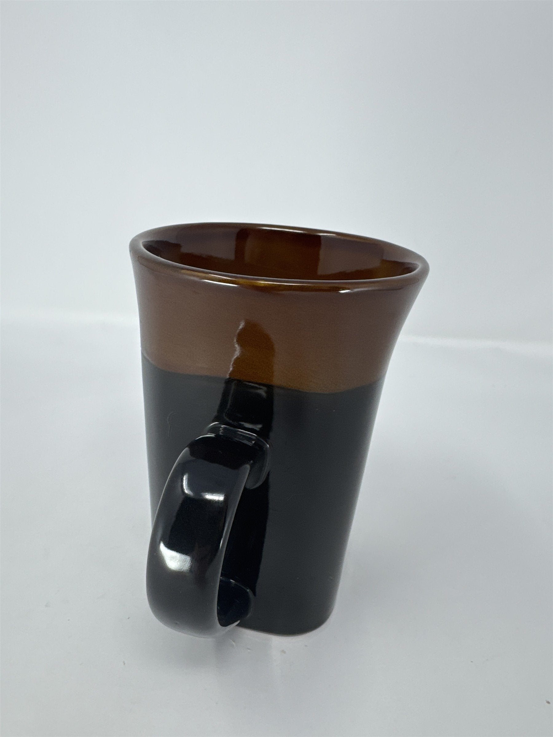 Royal Norfolk Brown and Black Two Tone Stoneware Coffee Mug Modern Tea Cup