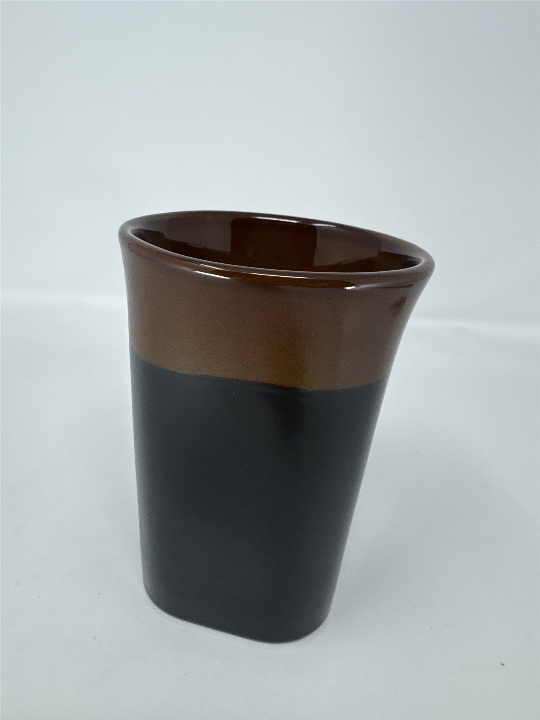 Royal Norfolk Brown and Black Two Tone Stoneware Coffee Mug Modern Tea Cup