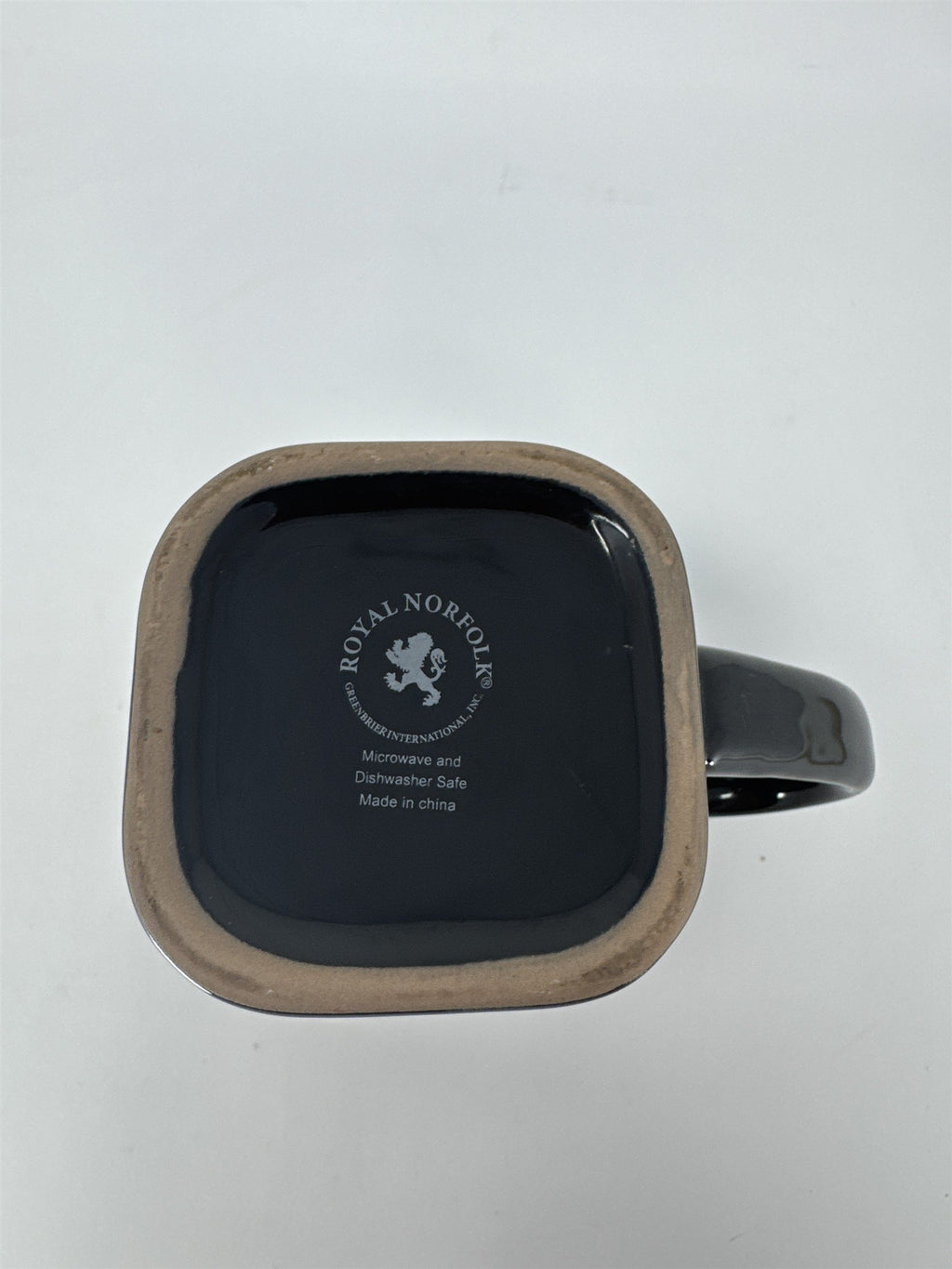 Royal Norfolk Brown and Black Two Tone Stoneware Coffee Mug Modern Tea Cup