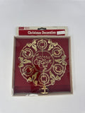 Vintage Gold Tone Plastic Sunburst Tree Topper Star Hong Kong MCM Christmas