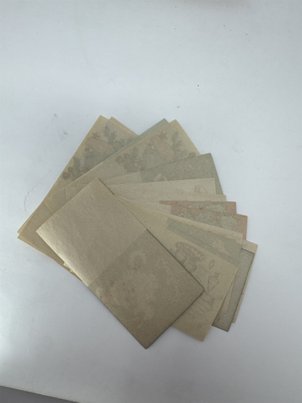 Vtg Mid Century Christmas Gift Folders Tags Snowman Poinsettia MCM Ephemera Lot