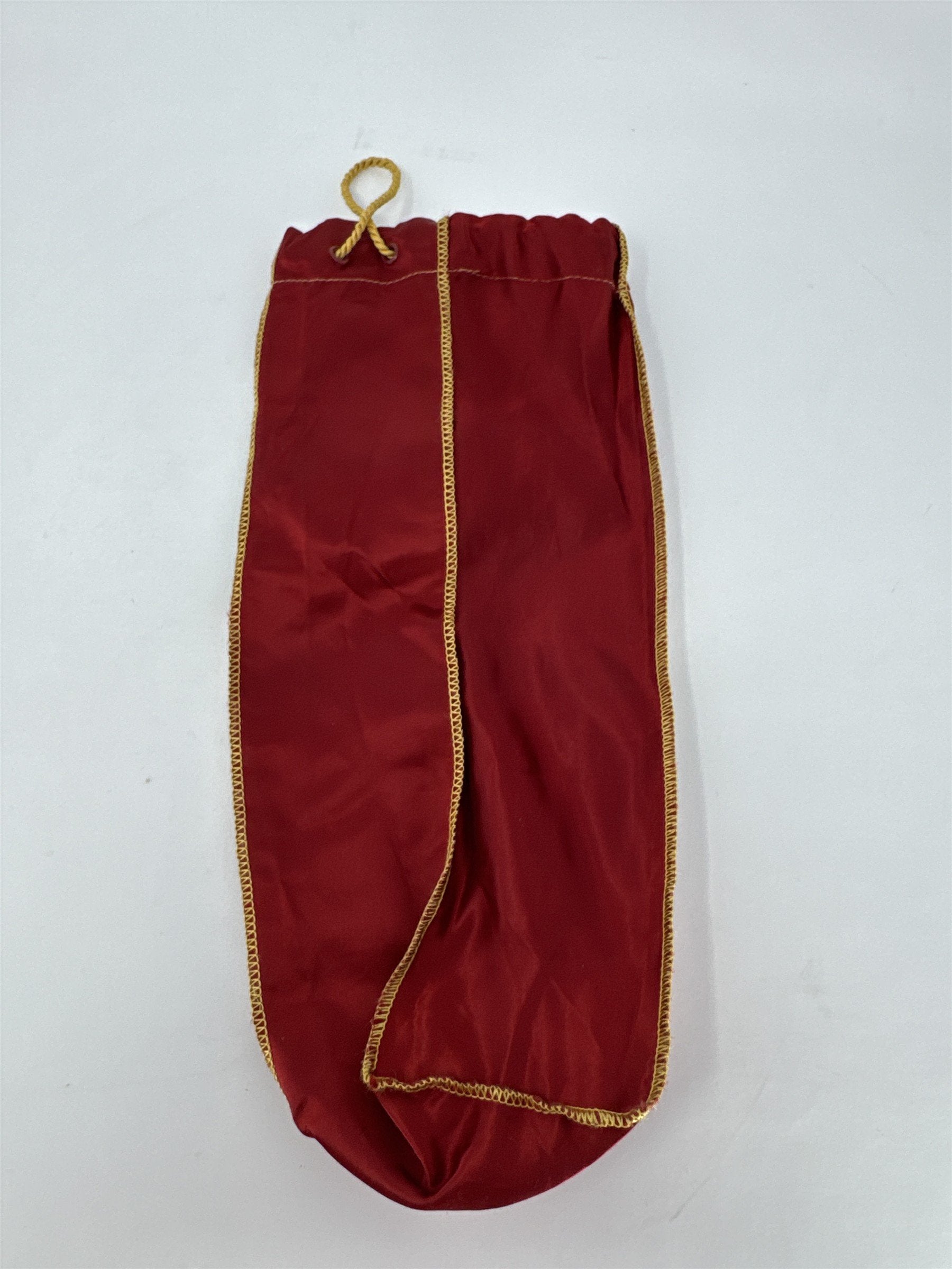 Vtg Seagram's 7 Crown Centennial Bag 1857-1957 100th Anniversary Red Gold Drawst