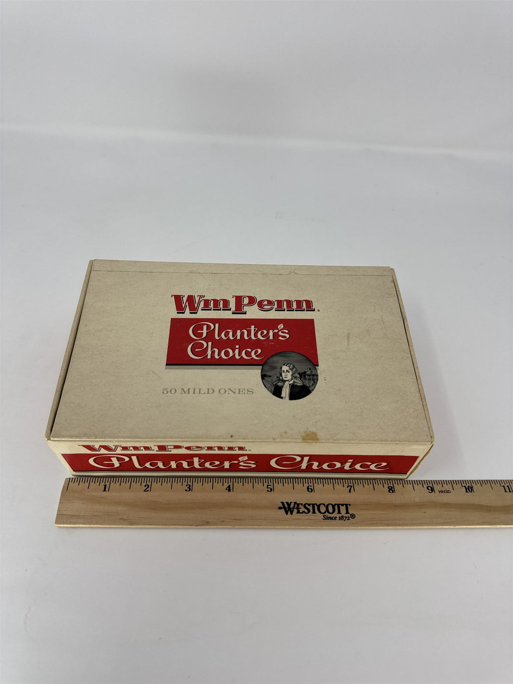Vtg Wm Penn Planter's Choice Cigar Box William Penn 5 Cent Empty Cardboard MCM