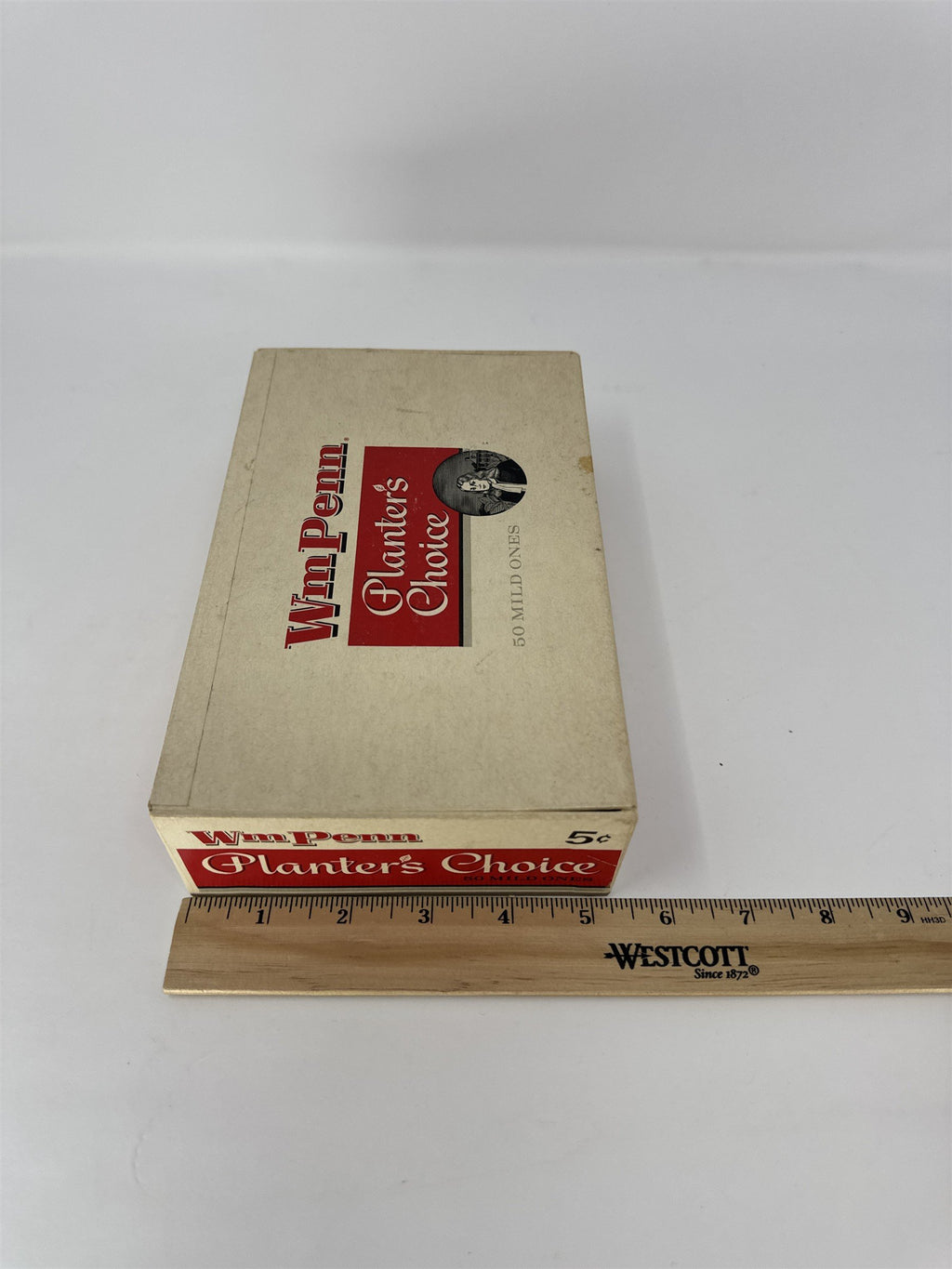 Vtg Wm Penn Planter's Choice Cigar Box William Penn 5 Cent Empty Cardboard MCM