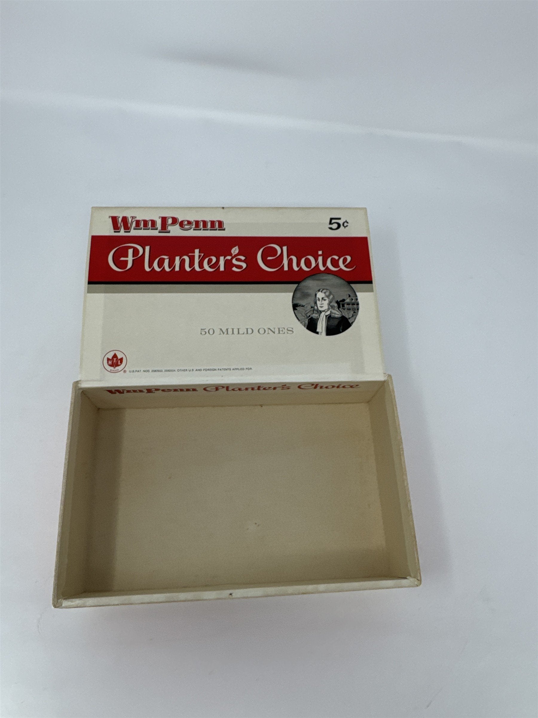 Vtg Wm Penn Planter's Choice Cigar Box William Penn 5 Cent Empty Cardboard MCM