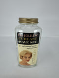 Vintage Dr Ellis Curlast Wave Set Glass Bottle Hair Care Apothecary Lanolin Labe