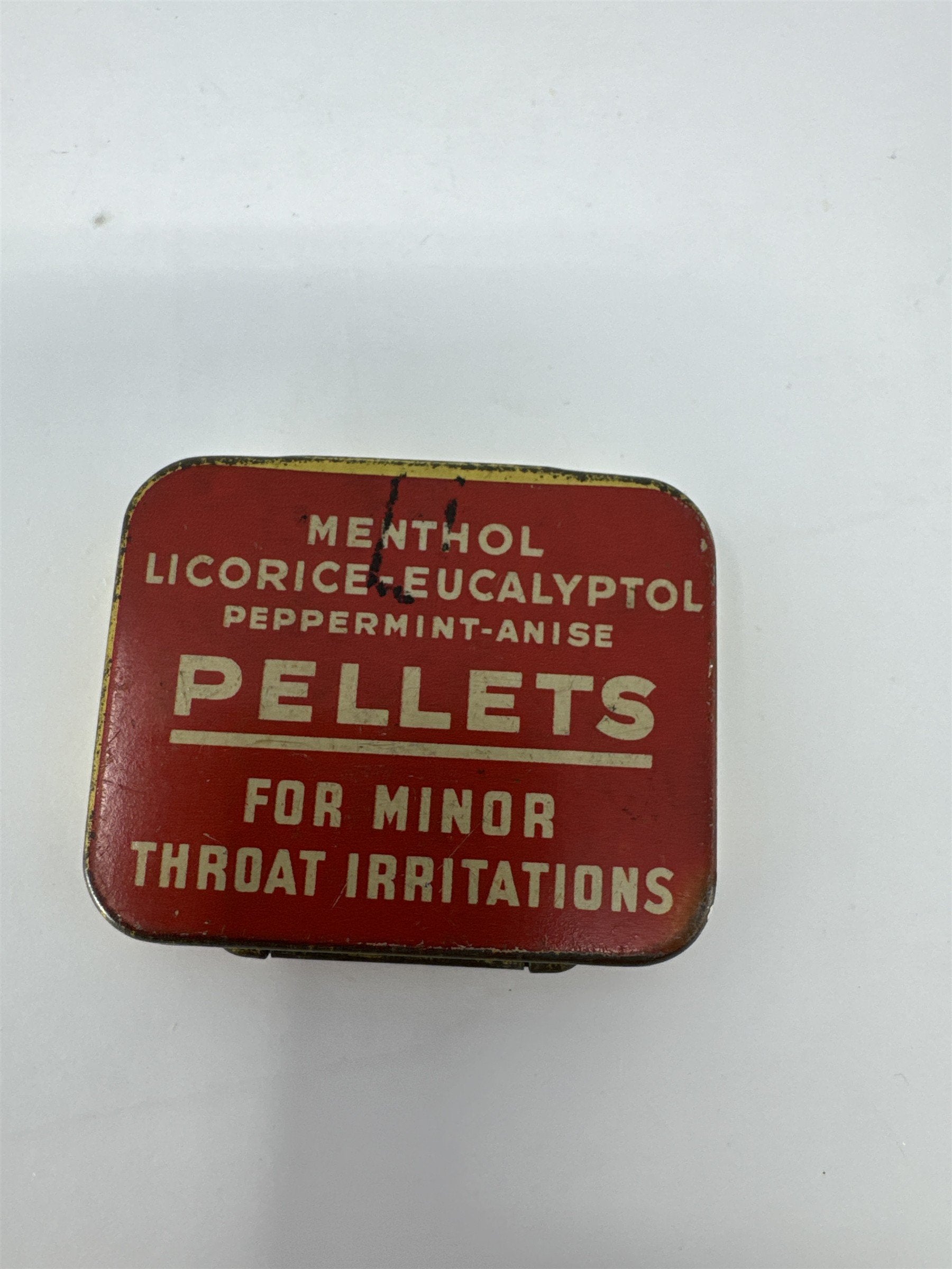 Vintage HELPS Licorice Tin National Licorice Co Brooklyn NY Apothecary Decor
