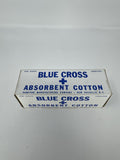 Vintage Blue Cross Absorbent Cotton Box Hampton Manufacturing New Rochelle NY