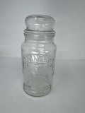 Vintage Planters Peanuts 75th Anniversary Glass Jar Mr. Peanut 1906-1981 with Li