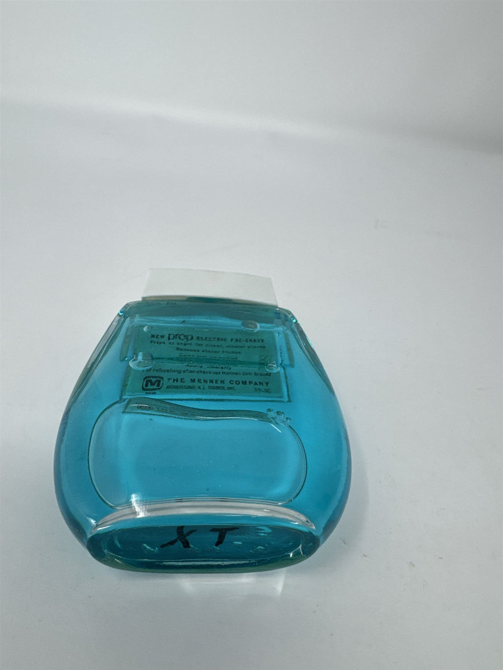 Vintage Mennen Prop Electric Pre-Shave 3 oz Glass Bottle Morristown NJ Prop Vtg