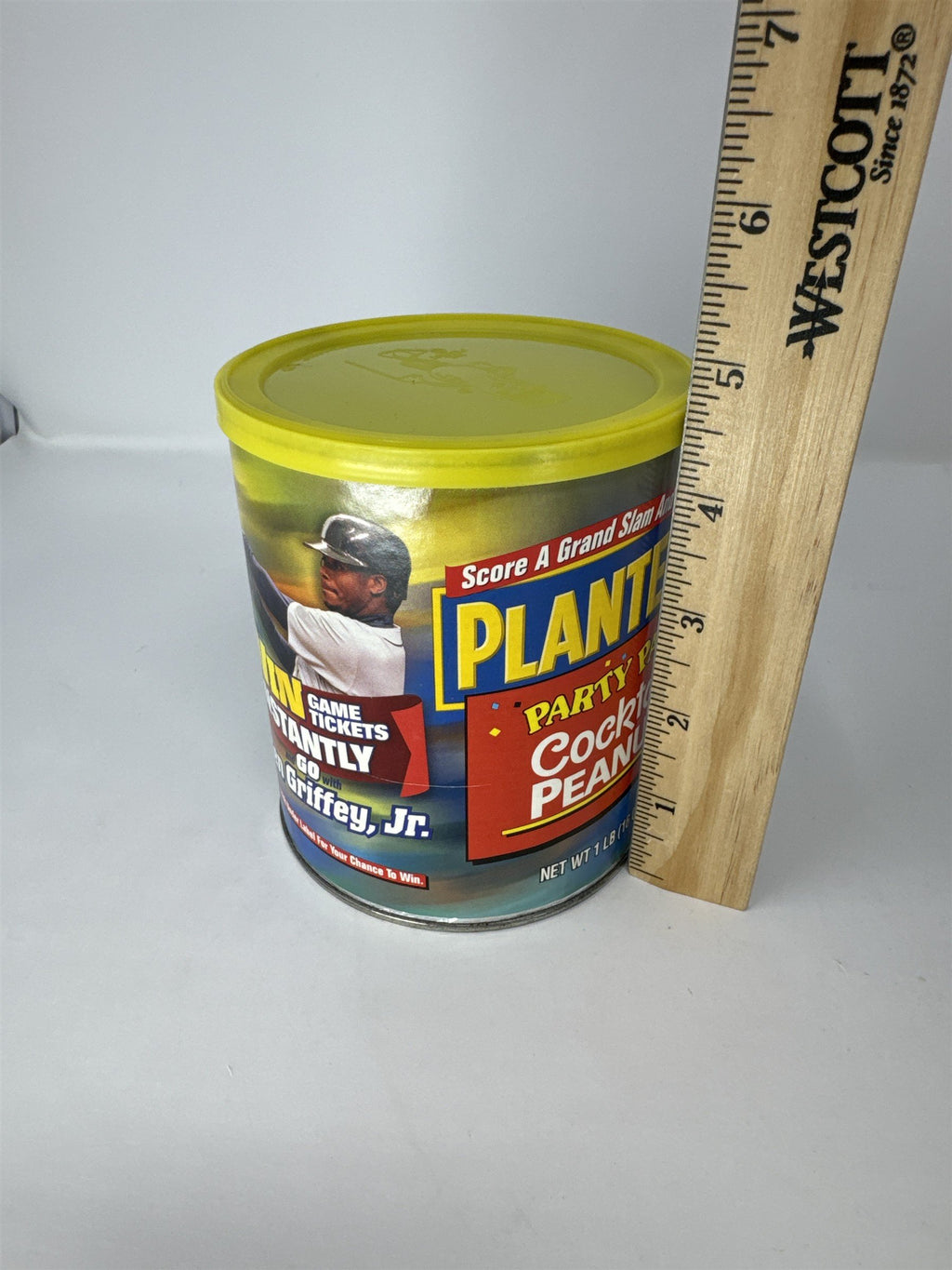 Vintage Planters Peanuts Tin Ken Griffey Jr Seattle Mariners MLB 1lb Party Pack