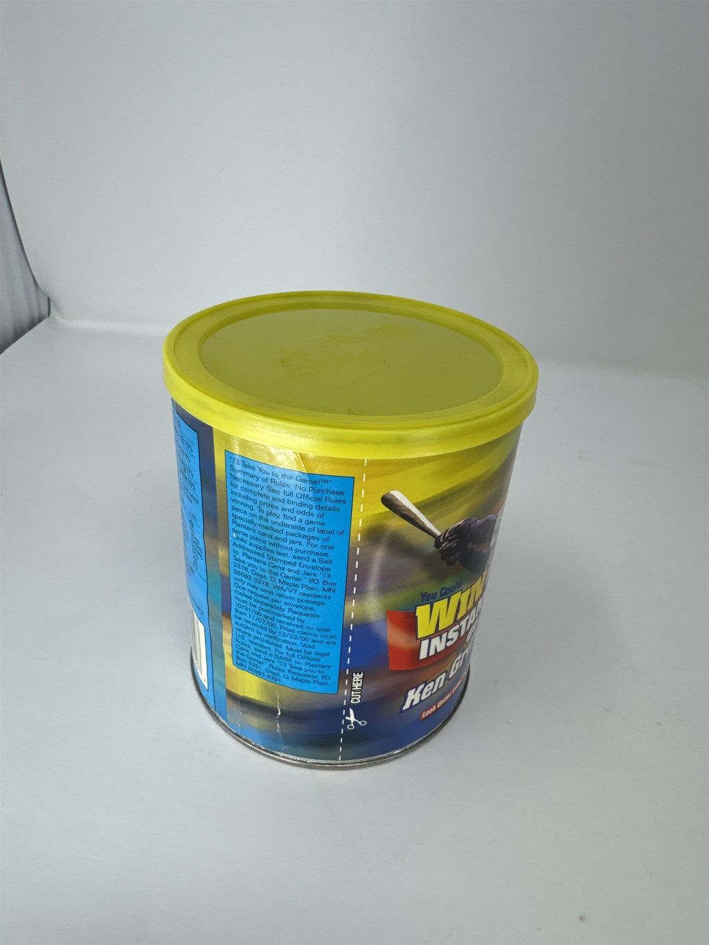 Vintage Planters Peanuts Tin Ken Griffey Jr Seattle Mariners MLB 1lb Party Pack
