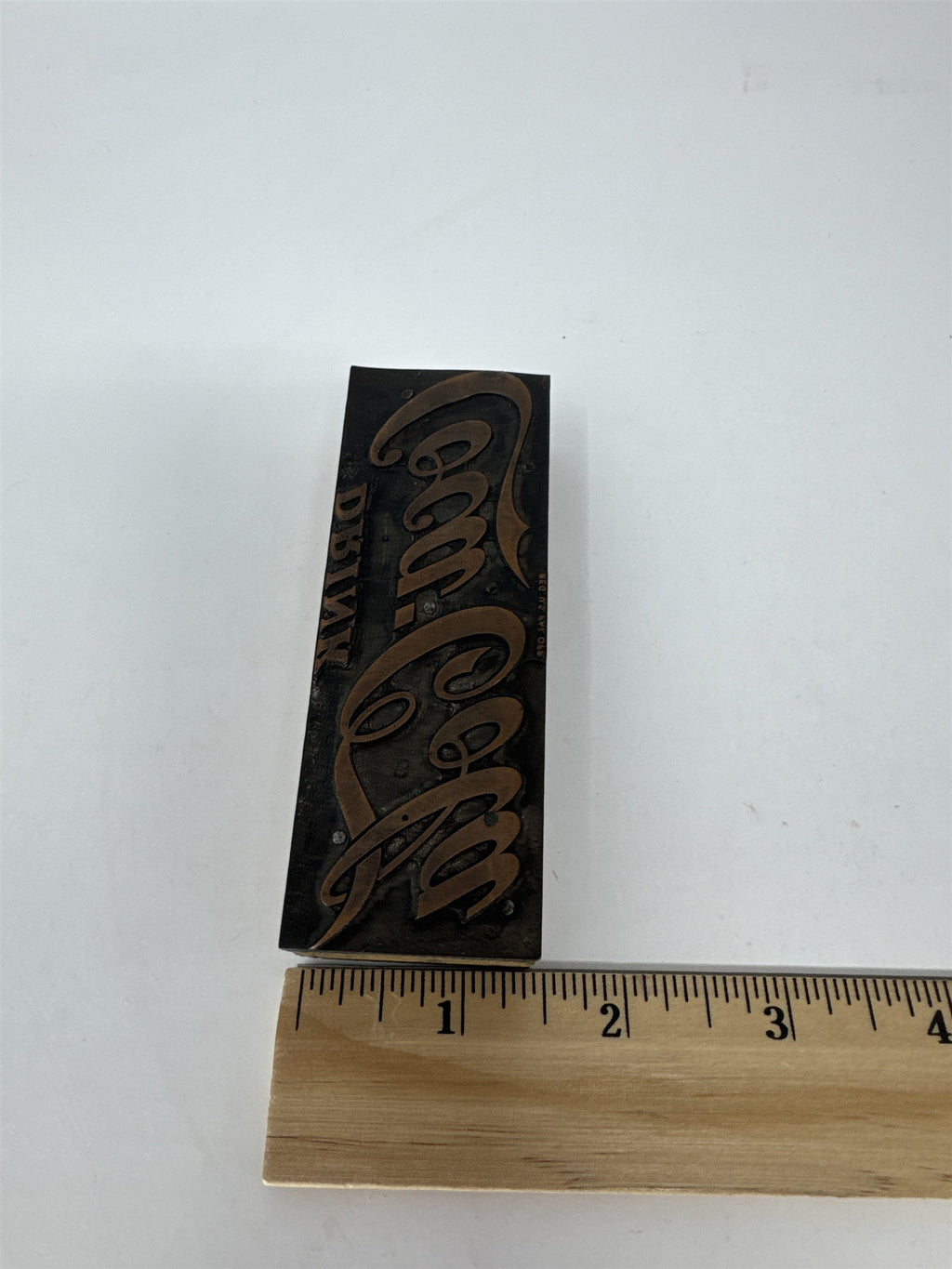 Vintage Coca Cola Letterpress Wood Block Stamp Drink Coke Fishtail Logo