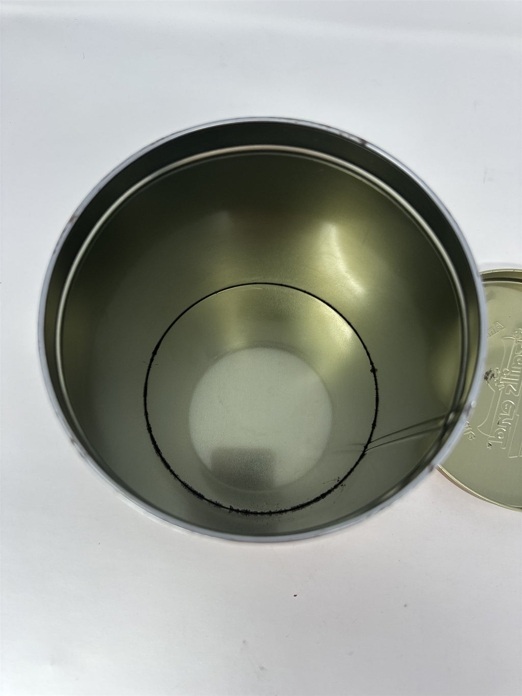 Vtg Trail's End Gourmet Caramel Corn Tin America's Past & Future Bronze Lid