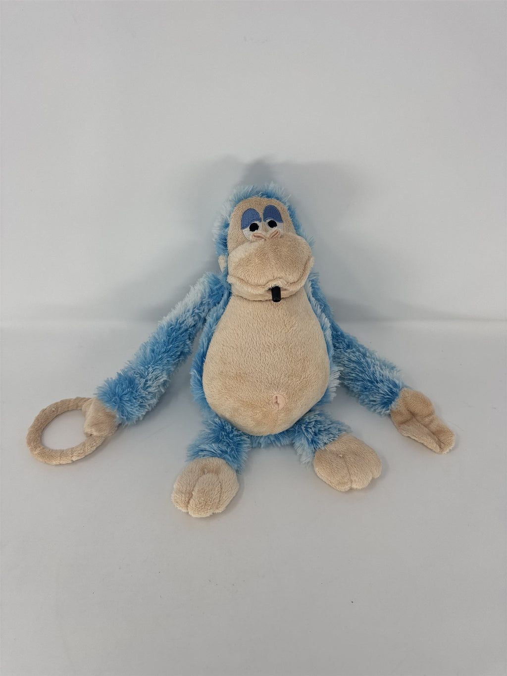 Blue Monkey Talking Plush Pull Ring Interactive Stuffed Animal Toy